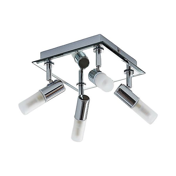 Lindby Deckenlampe Zela 9624386 Spritzwassergeschützt Modern in Chrom aus M günstig online kaufen