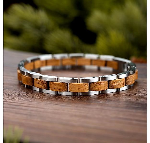 Holztick Bavaria Armband Nexus, Armband aus Eichenholz und Edelstahl gefert günstig online kaufen