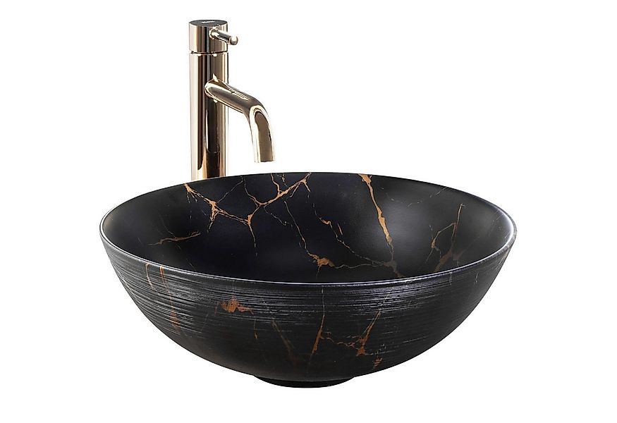 GTM Design Aufsatzwaschbecken Modern Waschbecken ohne Hahnloch Elegant, Ova günstig online kaufen