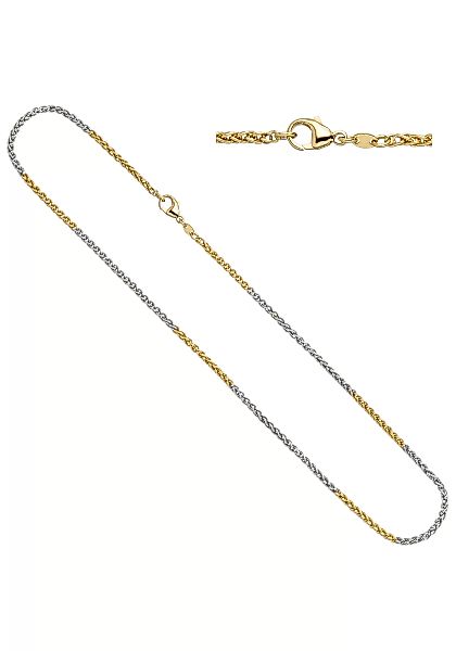 JOBO Goldkette, Zopfkette 585 Gold bicolor 42 cm 2,2 mm günstig online kaufen