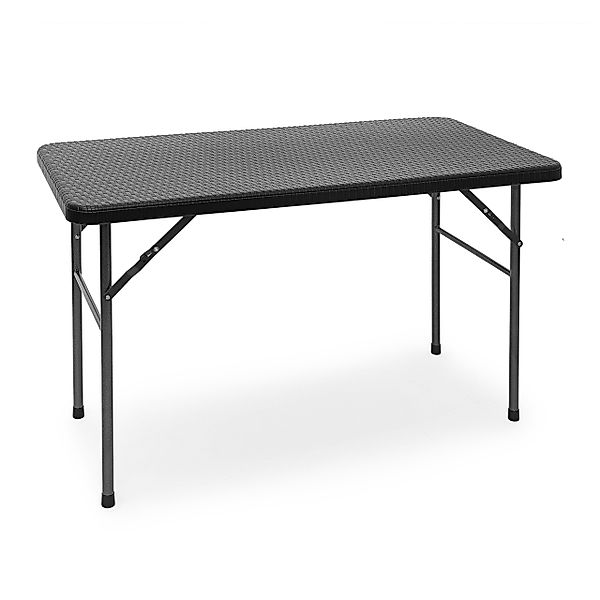 relaxdays Klapptisch Gartentisch klappbar BASTIAN, Schwarz, günstig online kaufen