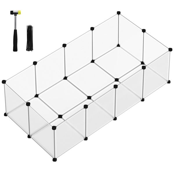 SONGMICS Kleintierkäfig, L-XXL, Freigehege, mit Bodenplatten, günstig online kaufen