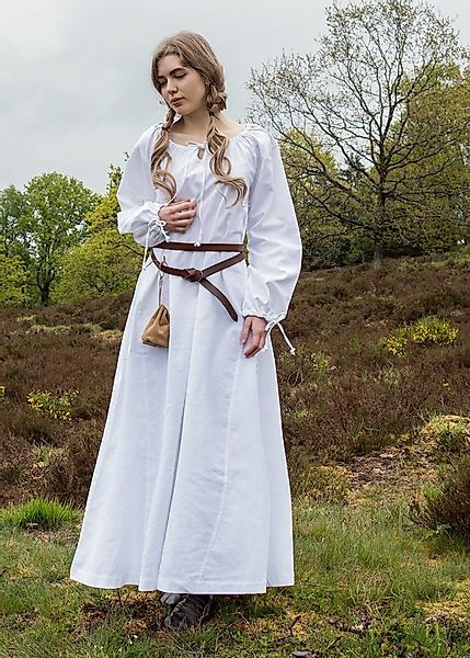 Battle Merchant Ritter-Kostüm Mittelalterkleid, Unterkleid Ana, weiß günstig online kaufen