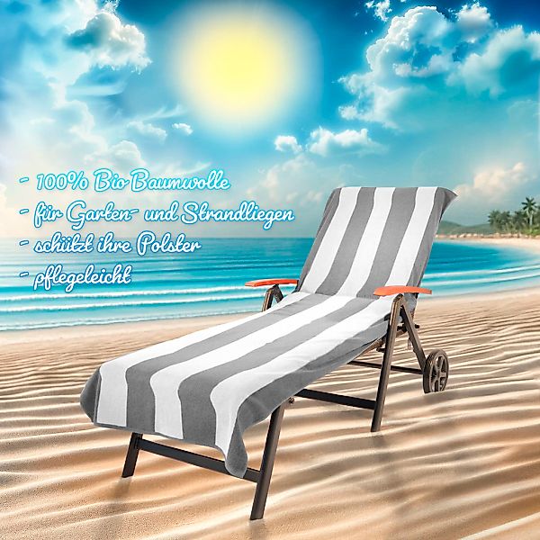 KiNZLER Strandtuch "Frottier-Liegenbezug, 100% Baumwolle" Liegen-Handtuch, günstig online kaufen