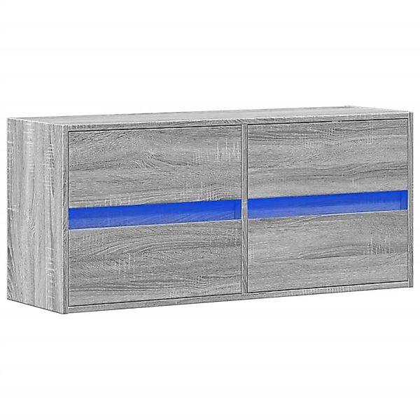 vidaXL TV-Wandschrank mit LED-Beleuchtung Grau Sonoma 100x31x45 cm 852297 günstig online kaufen