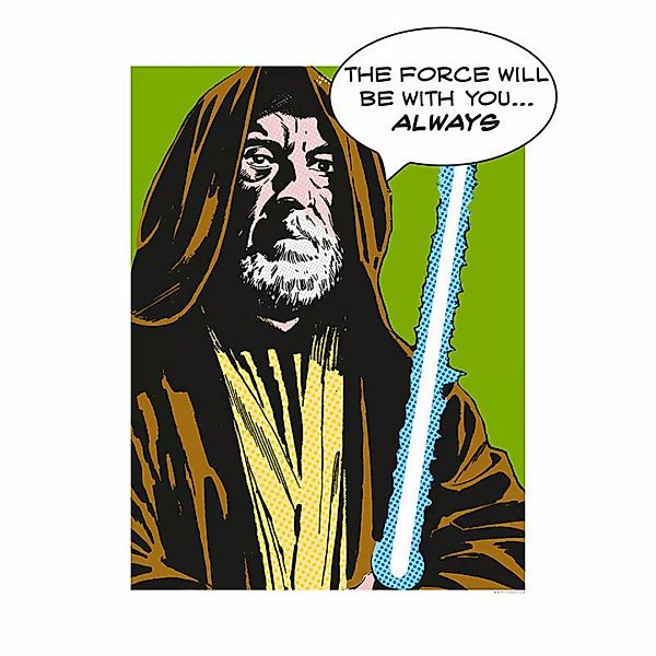 Komar Poster Star Wars Classic Comic Quote Obi W Star Wars B/L: ca. 40x50 c günstig online kaufen