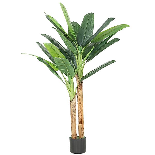 HOMCOM Künstlicher Bananenbaum 150 cm, dekorative Kunstpflanze mit Topf und günstig online kaufen