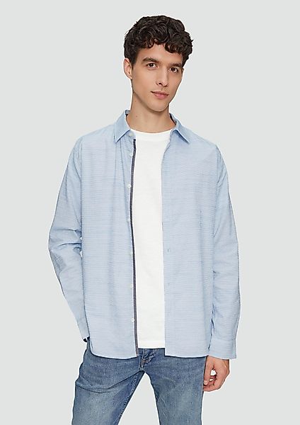 s.Oliver Langarmhemd Slim Fit: Strukturiertes Hemd günstig online kaufen
