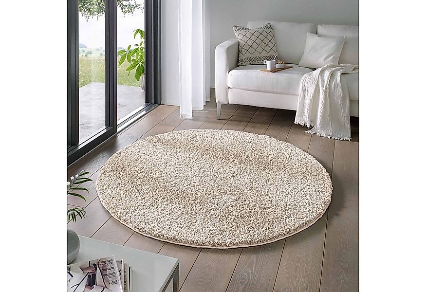 TaraCarpet Langflor-Teppich Venezia Shaggy, rund, Höhe: 35 mm, Hochflor Sha günstig online kaufen