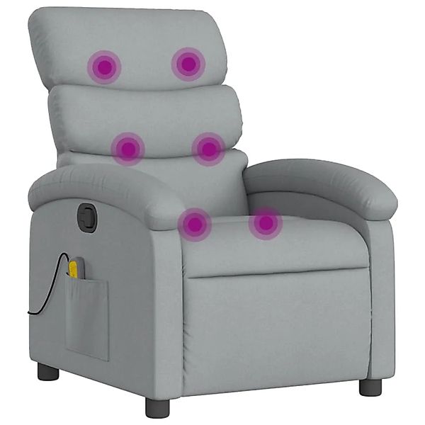 vidaXL Massage-Relaxsessel Hellgrauer Stoff 3205809 günstig online kaufen