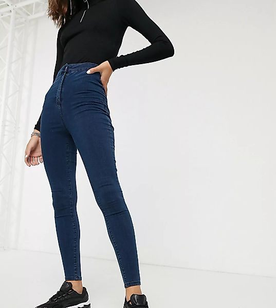 COLLUSION – x002 – Extrem enge Jeans mit hoher Taille in verwaschenem Dunke günstig online kaufen
