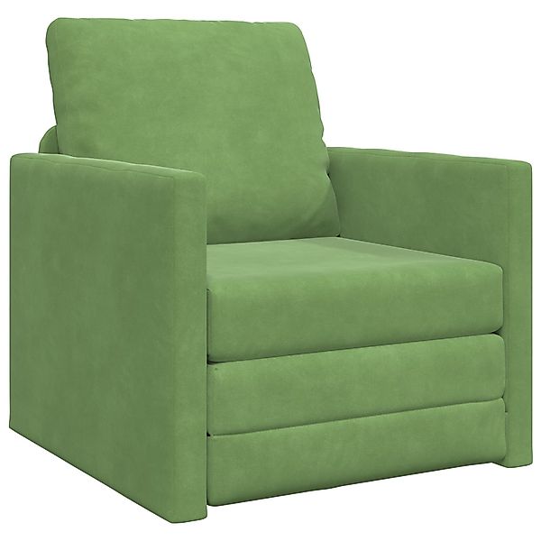 vidaXL Sofa Schlafsessel 2-in-1 Hellgrün 74x77x81 günstig online kaufen