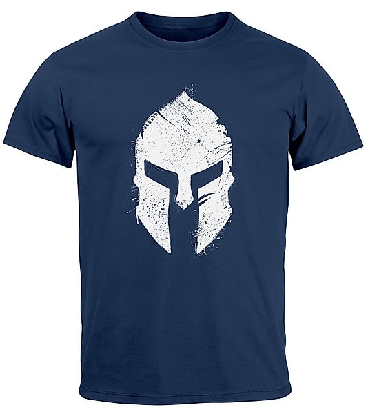 Neverless Print-Shirt Herren T-Shirt Print Sparta-Helm günstig online kaufen