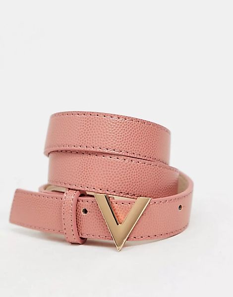 Valentino Bags – Divina – Gürtel in Rosa mit silberfarbener Schnalle in V-D günstig online kaufen
