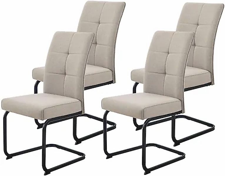 HELA Freischwinger »MALTA« (Set) 4 Stk.verschiedene Bezüge, Gestell Hochkan günstig online kaufen