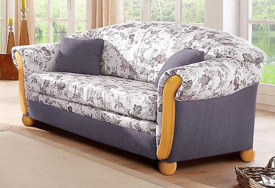 Home affaire 2-Sitzer »Milano, Schlafsofa im Landhaus-Stil, bequem, Liegefl günstig online kaufen