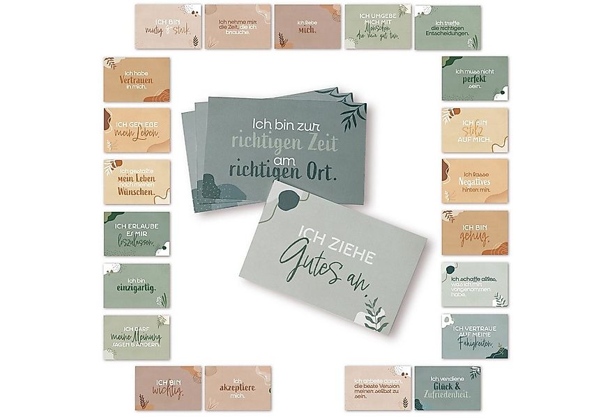 Logbuch-Verlag Dekofigur 24 Affirmationskarten für Erwachsene positives Min günstig online kaufen