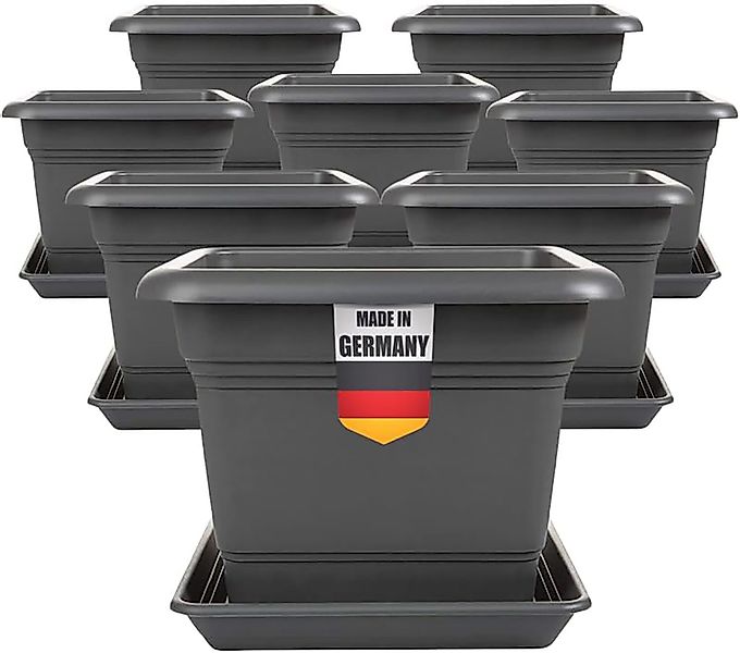 2friends Pflanzkübel 8er Set Anthrazit Pflanzkübel günstig online kaufen