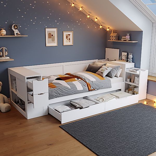 Flieks Kinderbett, Stauraumbett Daybett 90x200cm mit günstig online kaufen