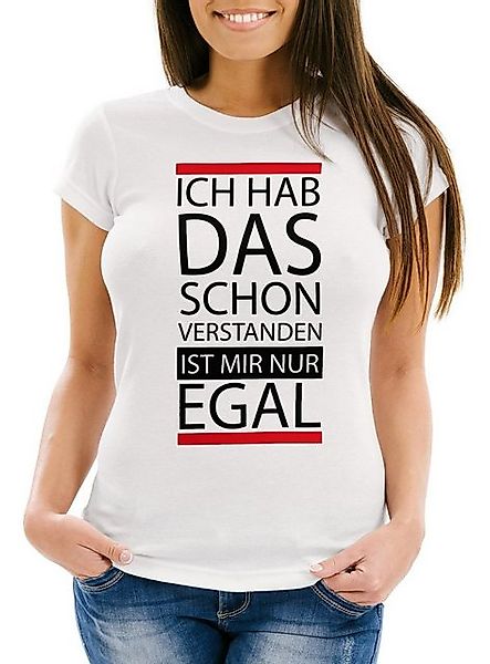 MoonWorks Print-Shirt Damen T-Shirt Ich hab das schon verstanden Slim Fit m günstig online kaufen