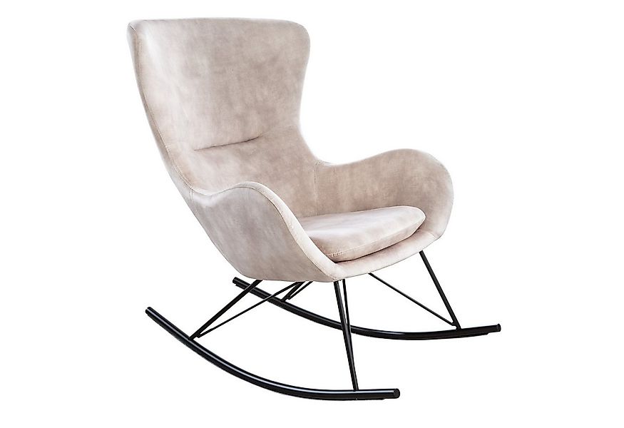 riess-ambiente Schaukelstuhl SCANDINAVIA SWING champagner / schwarz (Einzel günstig online kaufen