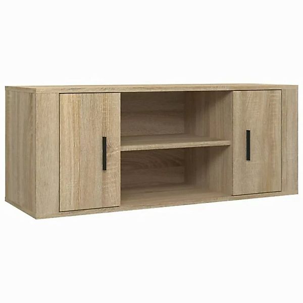 furnicato TV-Schrank Sonoma-Eiche 100x35x40 cm Holzwerkstoff (1-St) günstig online kaufen