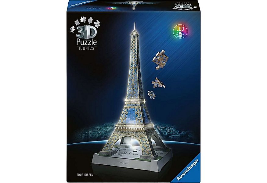 Ravensburger Puzzle Ravensburger 3D Puzzle Iconics: Eiffelturm - mit, 216 P günstig online kaufen