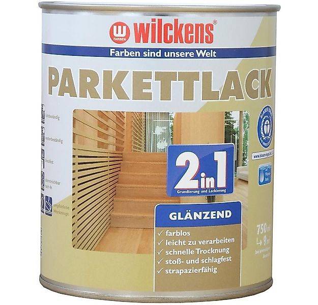 Wilckens Farben Treppen- und Parkettlack 2in1, glänzend, Farblos, 750 ml günstig online kaufen