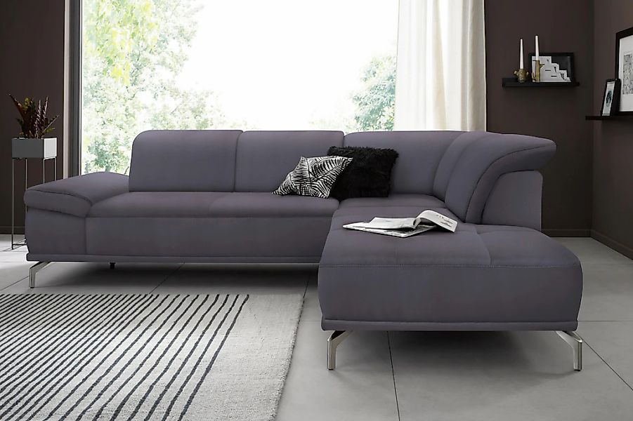 Home affaire Ecksofa "Caluna" Inkl.Sitztiefenverstellung, wahlweise mit Kop günstig online kaufen