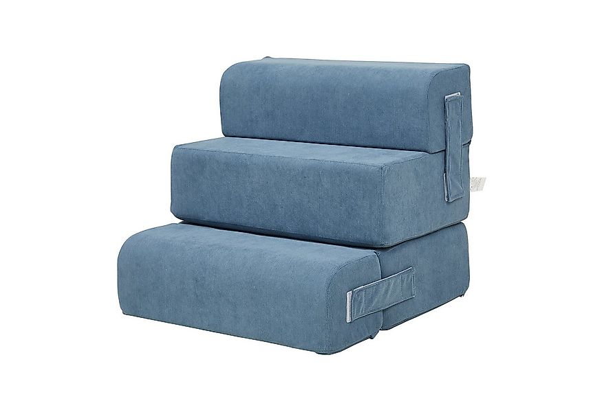 en.casa Haustiertreppe, »Joelerhatra« 4-tlg. 45x50x45 cm Cord Blau günstig online kaufen