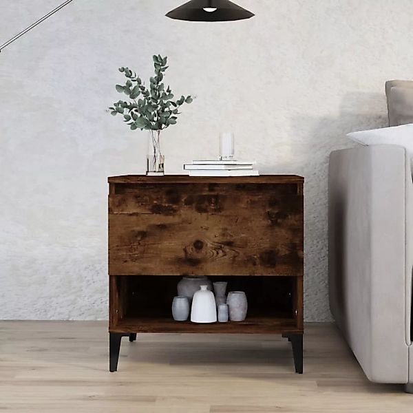 vidaXL Beistelltisch Beistelltisch Räuchereiche 50x46x50 cm günstig online kaufen