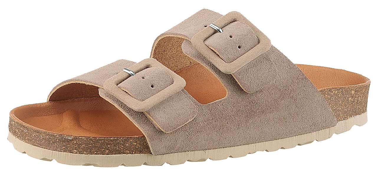 VERBENAS Pantolette "Randell Velour", Sommerschuh, Schlappen, Hausschuh, Ur günstig online kaufen