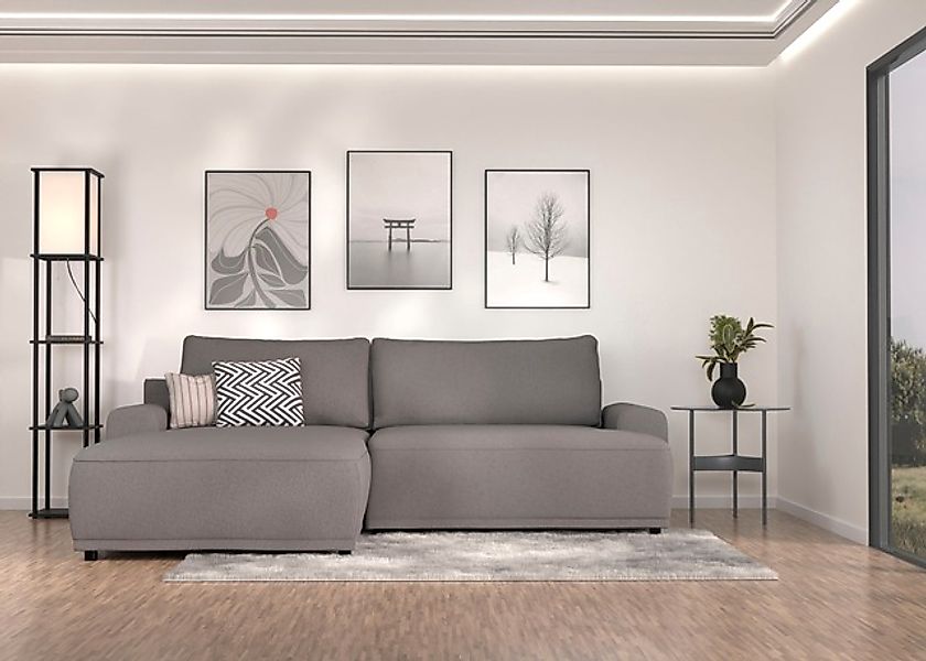 TRENDMANUFAKTUR Ecksofa »Fordon, Schlafsofa mit Bettkasten, Couch in L-Form günstig online kaufen