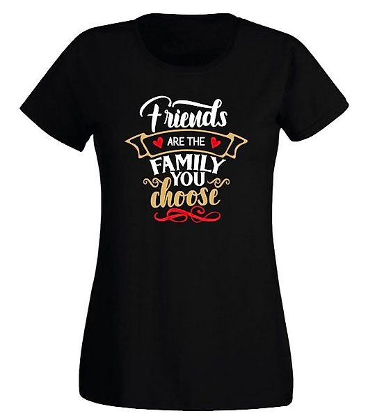 G-graphics T-Shirt Damen T-Shirt - Friends are the Family you choose Slim-f günstig online kaufen