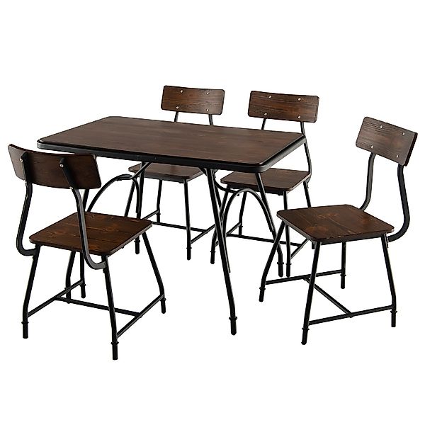 COSTWAY Essgruppe, (5-tlg), mit 4 Stühlen günstig online kaufen