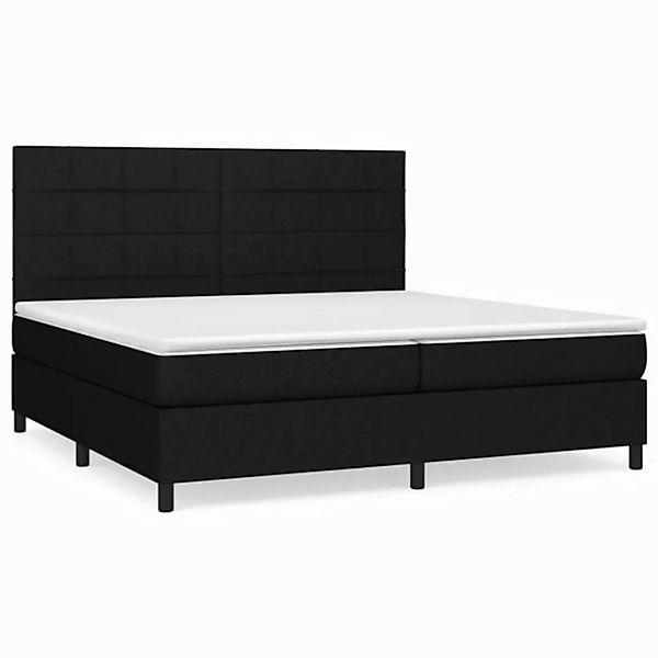 vidaXL Boxspringbett Boxspringbett mit Matratze Schwarz 200x200 cm Stoff Be günstig online kaufen