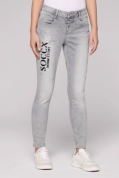 SOCCX Slim-fit-Jeans, mit normaler Leibhöhe günstig online kaufen