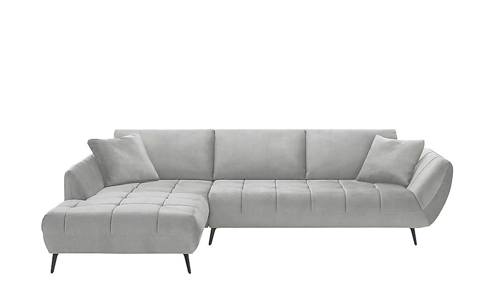 bobb Ecksofa mit Sitztiefenverstellung Carly ¦ silber ¦ Maße (cm): B: 313 H günstig online kaufen