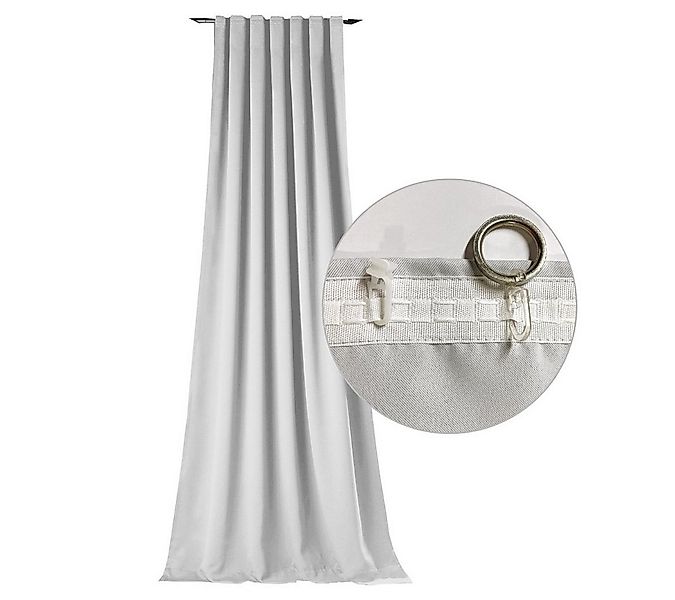 novumfix Verdunkelungsvorhang Sunout/10 off-white Thermovorhang XXL Kräusel günstig online kaufen