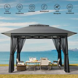 Bealife Pavillon 3.9x3.9m Pop-Up Pavillon mit günstig online kaufen