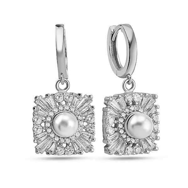 dKeniz Paar Ohrhänger "925/- Sterling Silber karree Perle" günstig online kaufen
