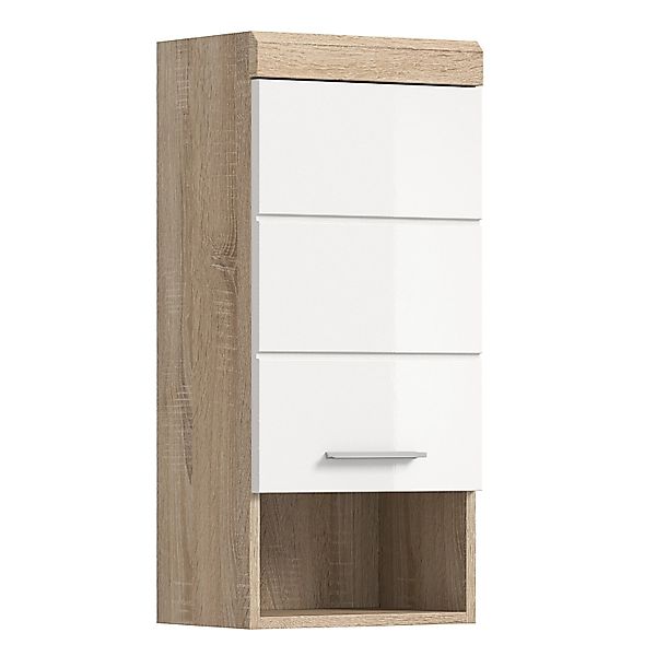 Hängeschrank 37 cm x 79 cm x 24 cm Sonoma-Weiß günstig online kaufen