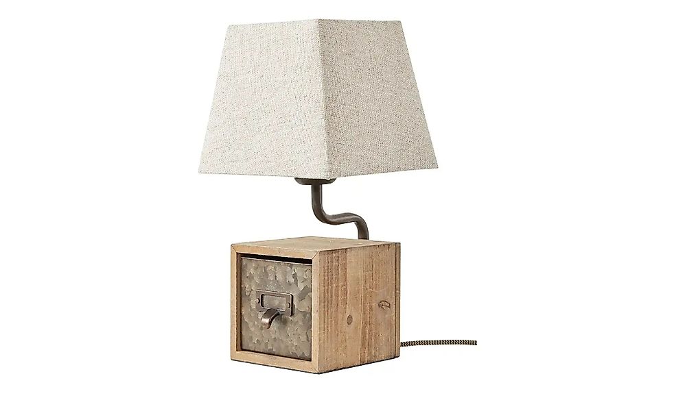 Tischleuchte  1-flammig  `Box´   ¦ holzfarben ¦ Maße (cm): B: 17 H: 36 Lamp günstig online kaufen