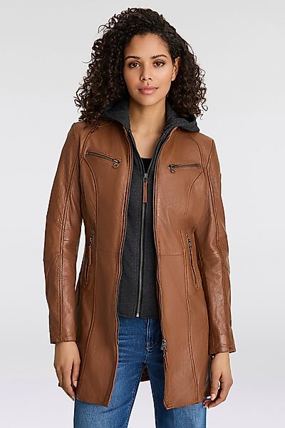 Mauritius Ledermantel "Bente" 2-in-1-Lederjacke mit abnehmbarem Kapuzen-Inl günstig online kaufen