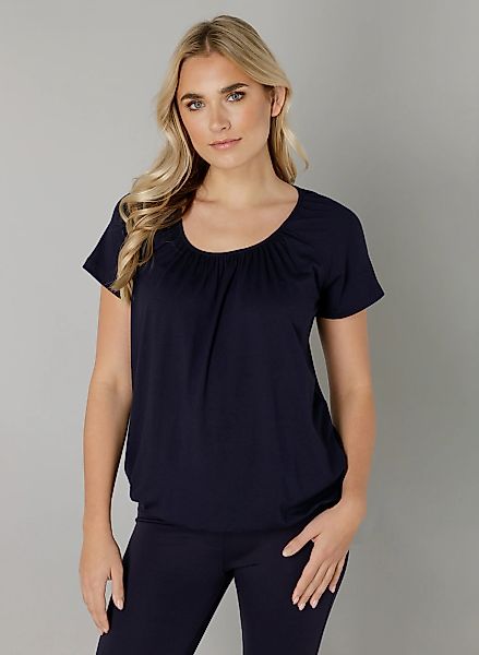 Base Level T-Shirt "Yona", mit Raffung am Rundhalsausschnitt günstig online kaufen