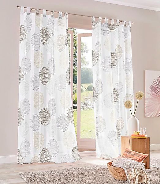 my home Gardine »Belem« Schlaufen 2 Stk. tlg. transparent, Polyester, geweb günstig online kaufen
