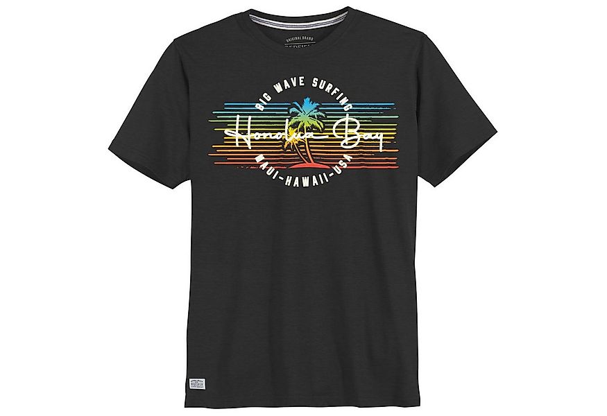 redfield Rundhalsshirt Redfield modisches XXL T-Shirt schwarz Honolua Bay günstig online kaufen