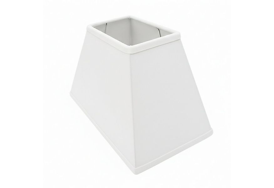 B&S Lampenschirm Lampenschirm rechteckig Velvet weiss B:30x20/T:15x10/H:18c günstig online kaufen
