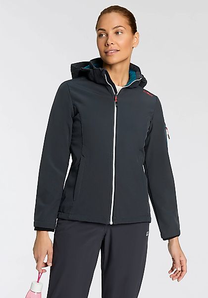 CMP Softshelljacke "WOMAN JACKET ZIP HOOD", (1 St.), Wärmend & wind- & wass günstig online kaufen