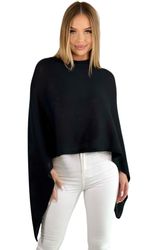 Mississhop Strickponcho Damen Poncho Cape Überwurf günstig online kaufen